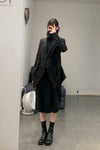 marc le bihan tie trim jacket 2250 E23 black